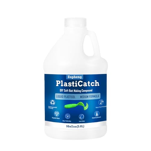 Medium Plastisol for DIY Soft Fishing Lures 1 Gallon - Clear, Flexible Bait Making Material