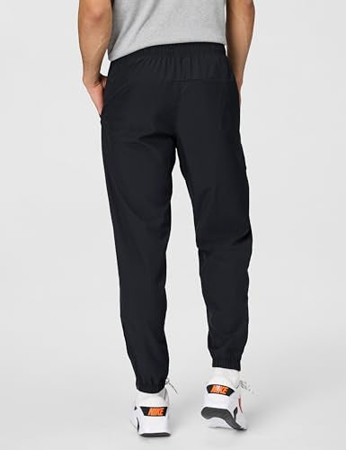 Nike Men's Dri-FIT Tapered Running Pants Medium Black Reflective Silver