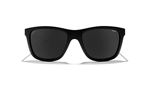 Zeal Optics Radium Polarized Sunglasses Men Women Matte Black 56.5mm Dark Grey Lens
