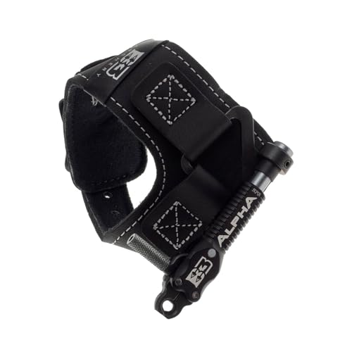 B3 Archery Alpha Double-Caliper Wrist Strap Release with Adjustable Trigger & Swivel Stem - Black