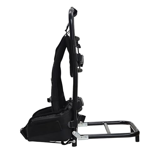 Foldable Aluminum Hunting Pack Frame Medium Black - Lightweight Backpack Support