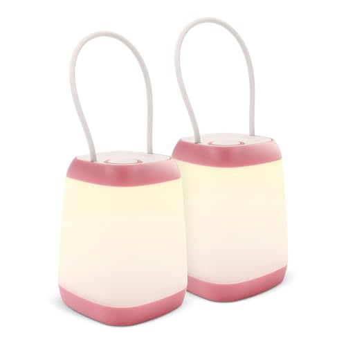 Portable LED Camping Lantern 2 Pack Water-Resistant Emergency Lights with 3 Modes