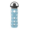 Lifefactory 22oz Glass Water Bottle with Active Flip Cap - Denim Variation