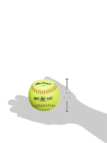 12-Inch Soft Training Baseball Softball with Leather Cover - MacGregor Safe/Soft