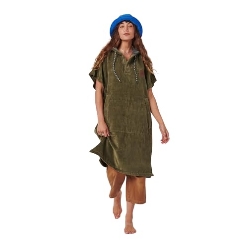 Slowtide Cotton Changing Poncho for Beach & Pool - Small-Medium Digs Green