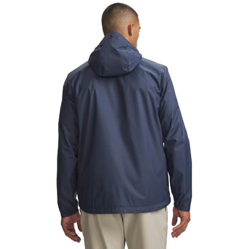 Under Armour Men's Forefront Rain Jacket Large Gray Black Waterproof Windproof