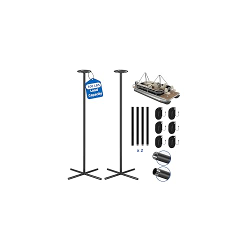 Boat Cover Support Poles - Heavy Duty Adjustable 25-62 Inches, 2 Pack - Reinforced Steel