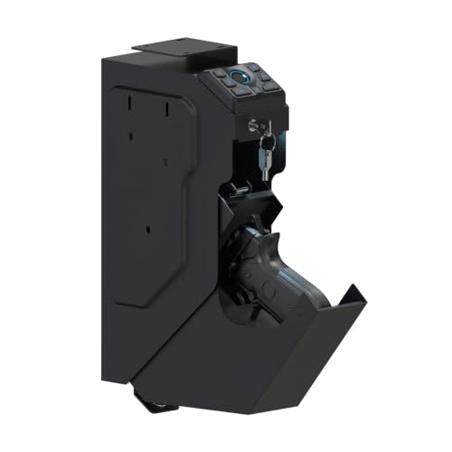 VERPROOF PS0230-BLACK Biometric Gun Safe for Handgun, Fingerprint & Key, Black
