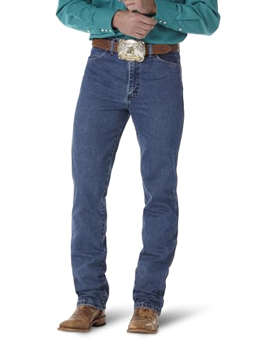 Wrangler Men's Cowboy Cut Slim Fit Jeans 38W x 32L Stonewash
