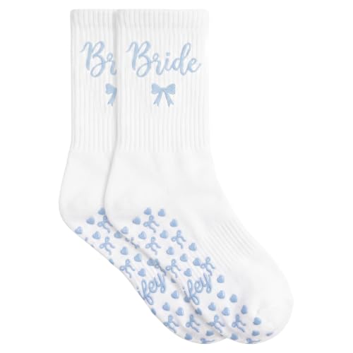 Bride Crew Socks Non Slip Wifey Wifey Bride to Be Gifts White Cotton Wedding Socks