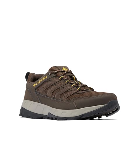 Columbia Men's Strata Trail Low Waterproof Hiking Shoes - 9.5 Cordovan/Golden Yellow