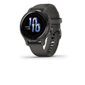 Smaller-Sized GPS Smartwatch with Health & Fitness Monitoring - Slate Bezel, Silicone Band