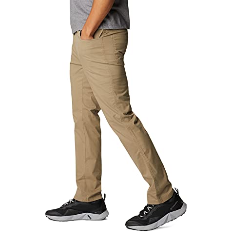Columbia Men’s Rapid Rivers Pants - Brown, 36W x 32L, Sun Protection, Stretch Cotton