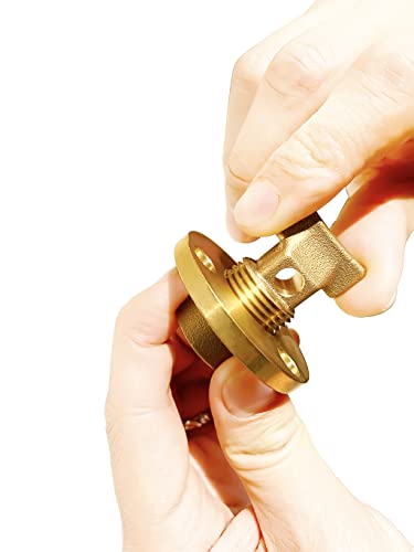 Boat Garboard Drain Plug - 1/2" NPT Solid Brass Hull Drain