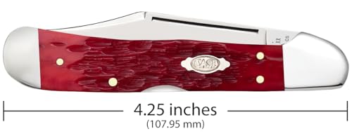 Pocket Knife with Red Bone Handle and Locking Blade - 4.25 Inch