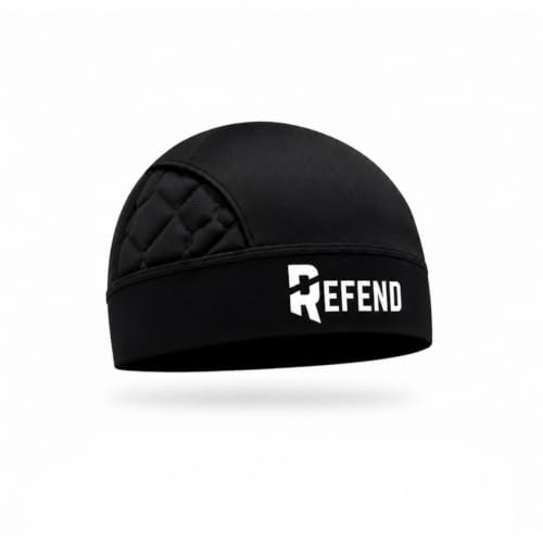 Football Helmet Liner with Padded Crown and Breathable Fit for Men and Youth - Black
