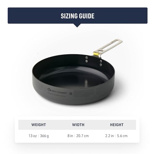 Ultralight Camping Cookware Pan 8 Inch Non-Stick for Hiking & Backpacking