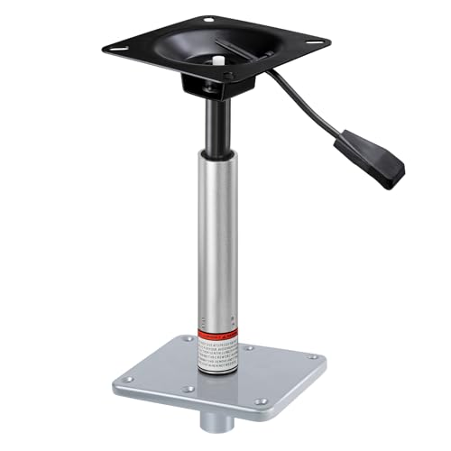 Adjustable Boat Seat Pedestal Kit 14-19 Inch with Locking Pin & Power Mount