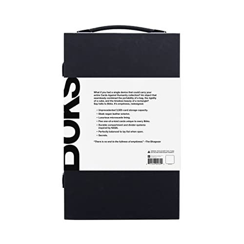 Cards Against Humanity Bōks Card Game Storage Case - 3,500 Card Capacity, Vegan Leather, Includes Unique Card Pack