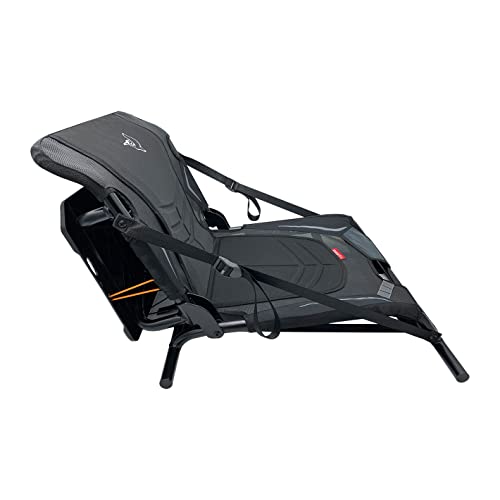 Kayak Seat - Adjustable Folding Kayak Seat with Back Support for Fishing & Touring - Black
