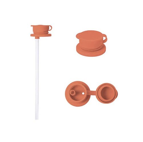 Pura Sport Big Mouth Silicone Sport Straw Top - Leak & Spill-Proof, Plastic-Free, MadeSafe Certified, Medical-Grade Silicone - Fits All Pura Sport Bottles – Rose Straw