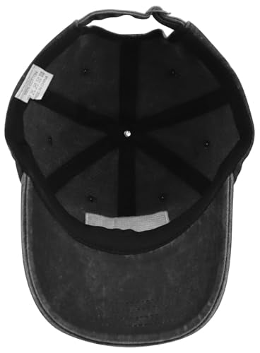 Embroidered Camping Baseball Hat for Men and Women - One Size Black