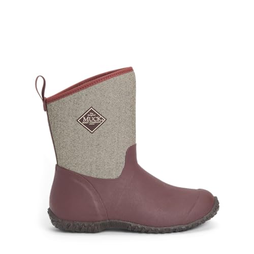 MUCK Women's Muckster II Mid Rubber Boot - Rum Raisin W/Herringbone Variation