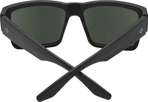 Spy Optic Cyrus Matte Black Square Sunglasses with Color & Contrast Lenses