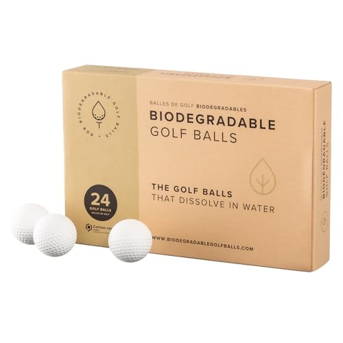 24 Pack Biodegradable Water Soluble Golf Balls - Eco Friendly & Dissolvable for Outdoor Practice