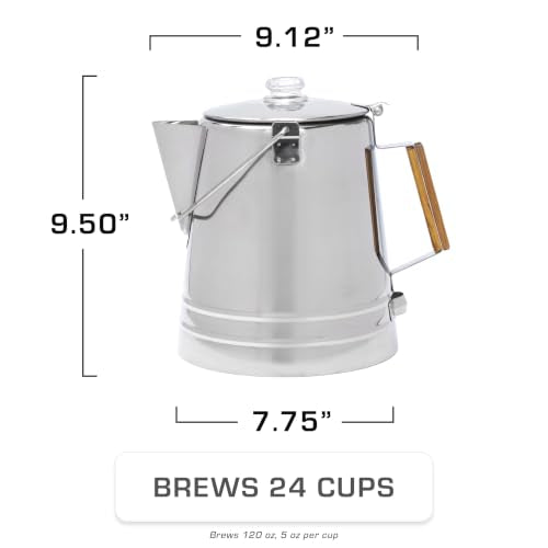 COLETTI Stainless Steel 24-Cup Camping Percolator Coffee Maker