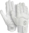 Men's White Football Lineman Gloves Max Clash Apex Padding Large