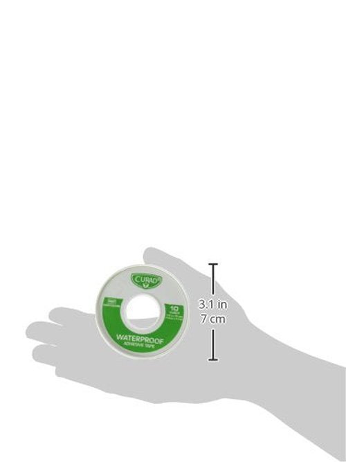 Curad Waterproof Adhesive Tape - Strong Cotton Cloth Backing, Water & Oil Resistant, 1/2" x 10 Yards