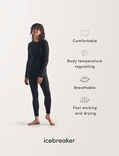 Women's Merino Wool Leggings - 175 Everyday Comfort Black Medium