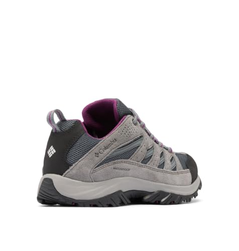 Columbia Women's Crestwood Waterproof Hiking Shoes 10.5 Wide Graphite Wild Iris