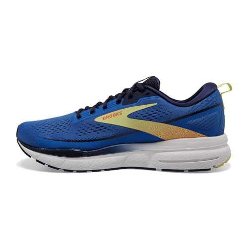 Brooks Men’s Trace 3 Neutral Running Shoe 8.5 Blue Peacoat Yellow