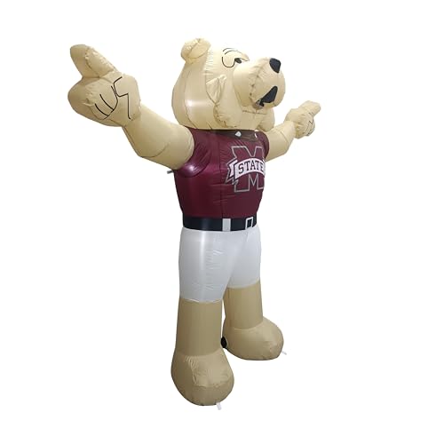Mississippi State Bulldogs 7FT Inflatable Mascot with LED Lights & Blower for Game Day