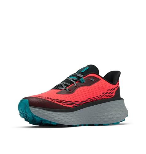 Trail-Running Shoes with Cushioned Traction - Neon Sunrise Teal, Size 7