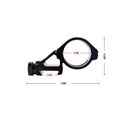 Ulightfire Tactical Offset Picatinny Rail Mount for Flashlight Ring Mount Scope Ring Mounts for 25.4mm Tube T2008