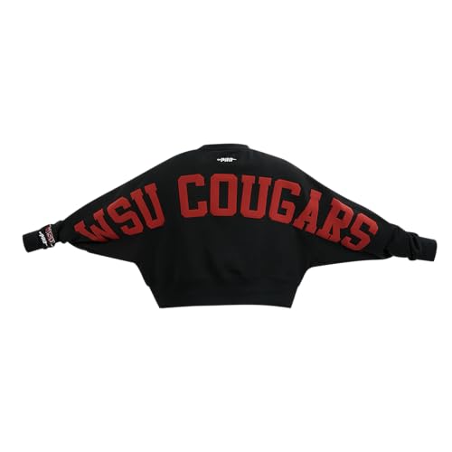 Pro Standard Women's College Wingspan Black Crewneck Sweatshirt Large