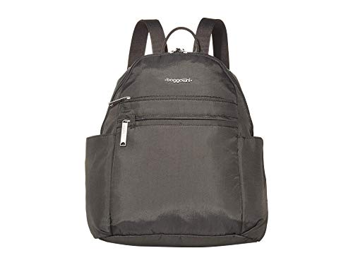 Baggallini Securtex® Anti-Theft Travel Backpack Charcoal, 10x13 Slash-Resistant Nylon RFID