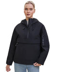 PUFFIT Women's Small Black Lightweight Water-Resistant Rain Jacket