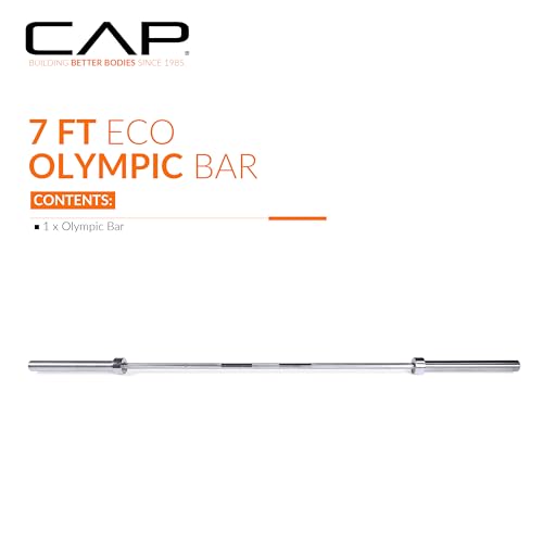 Olympic Barbell 7ft 35lb Chrome Strength Training Bar for Home Gym