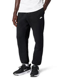 Nike Men's Club Cuffed Brushed Fleece Pants - Medium Black/White