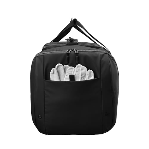 EvoShield Tone Set Player's Duffle Bag Black - Large Sports Travel Bag with Shoe & Valuables Pockets