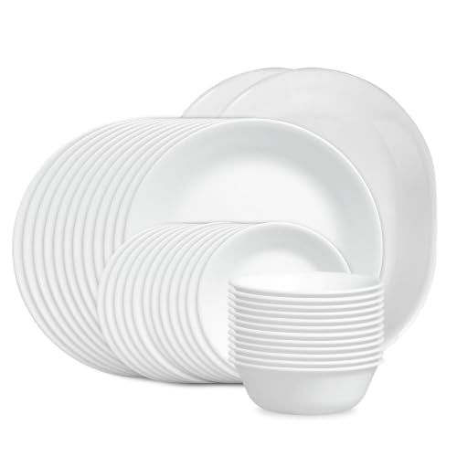 Corelle Vitrelle 38-Piece Dinnerware Set for 12 - Winter Frost White