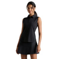Rhone Women's Course to Court Sleeveless Polo - Medium Black UPF 50+ Performance Golf Shirt