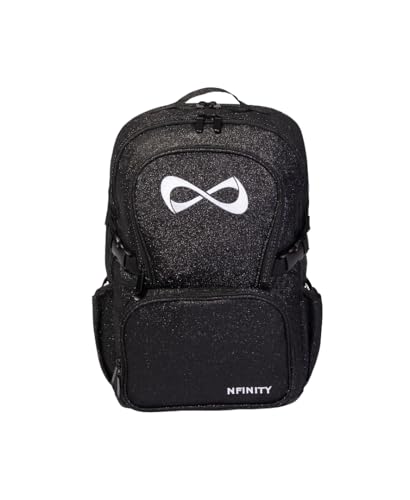 Nfinity Sparkle Cheer Backpack Black & White Logo Lightweight Sports Bag