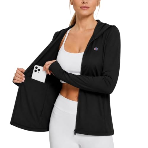 Medium Black Sun Hoodie Women's SPF 50+ UV Rash Guard Sun Shirt