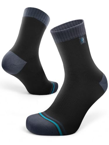 DexShell Waterproof Over-the-Ankle Socks - Large Jet Black Grey