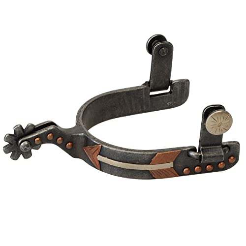 Ladies Black Arrow Barrel Horse Spurs with 1-1/2" Shank and 8-Point Rowel - Weaver Equine